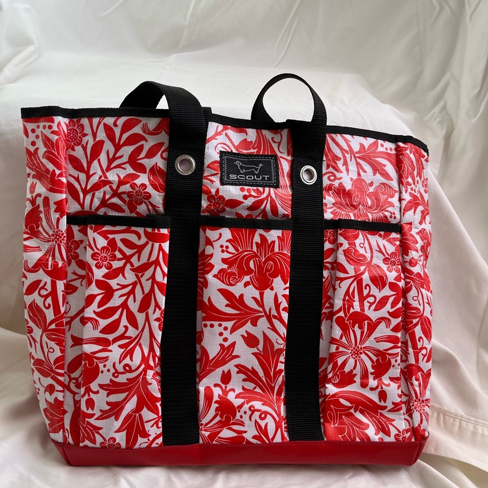 Scout Red and White Pocket Rocket Pocket Tote Bag
